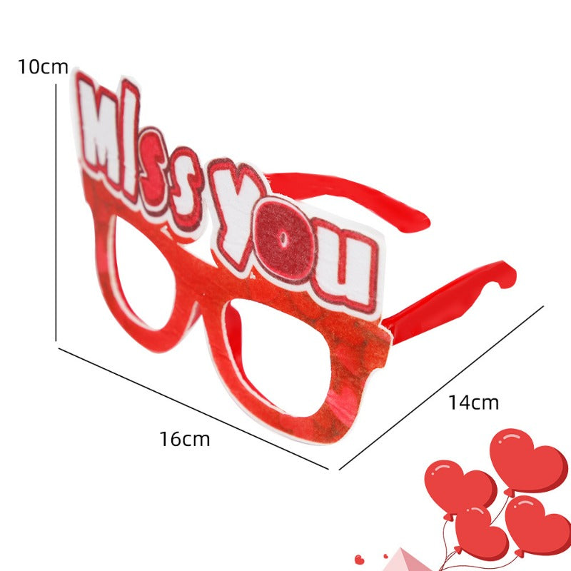 Wholesale Valentine's Day Glasses Party Decorations LOVE Love Glasses Frame Holiday Party Dress Up Photo Props